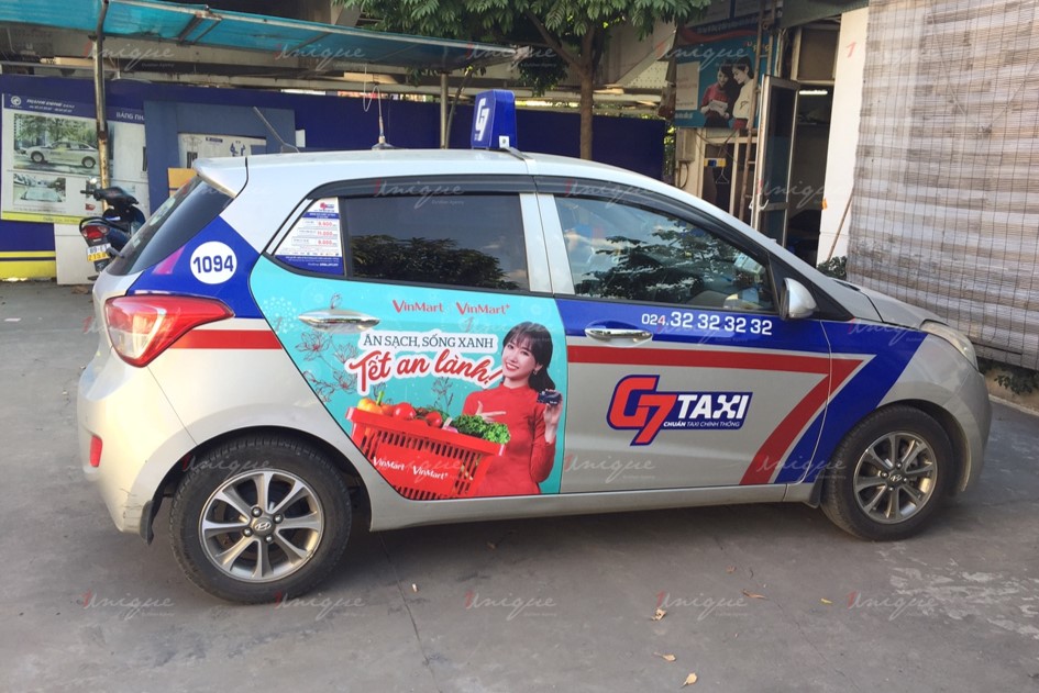 quảng cáo trên taxi