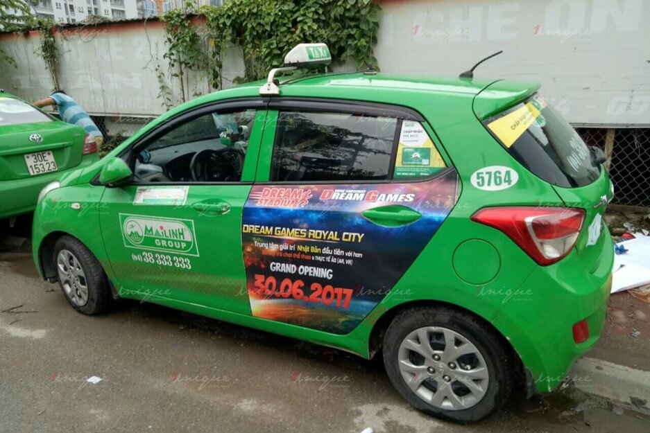 quảng cáo taxi ở điện biên