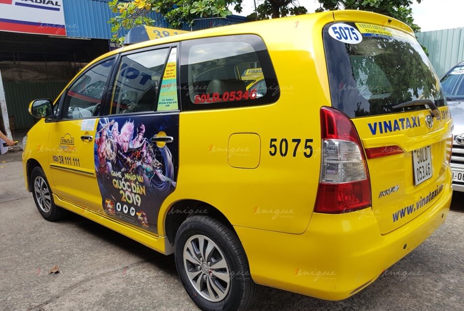 quảng cáo trên vina taxi