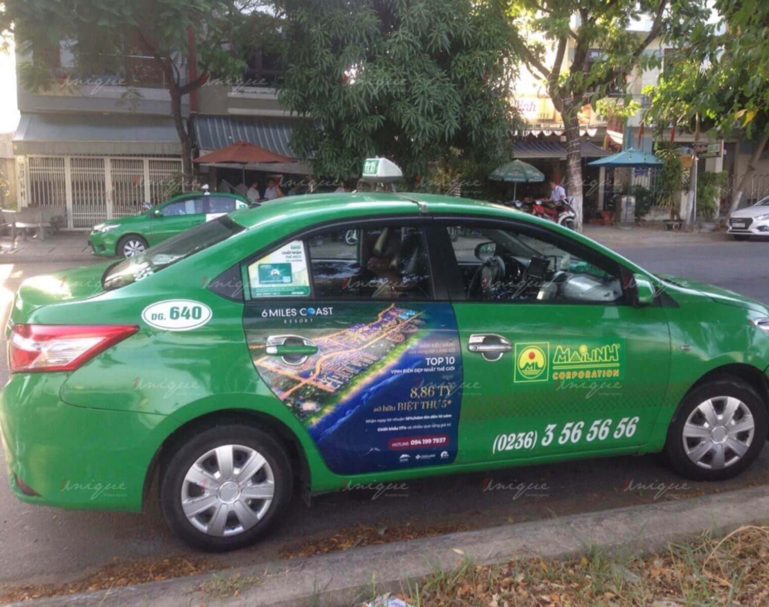 Quảng cáo trên taxi Mai Linh