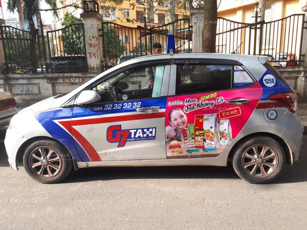 Quảng cáo trên taxi G7