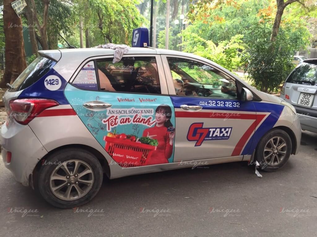 Quảng cáo trên taxi G7