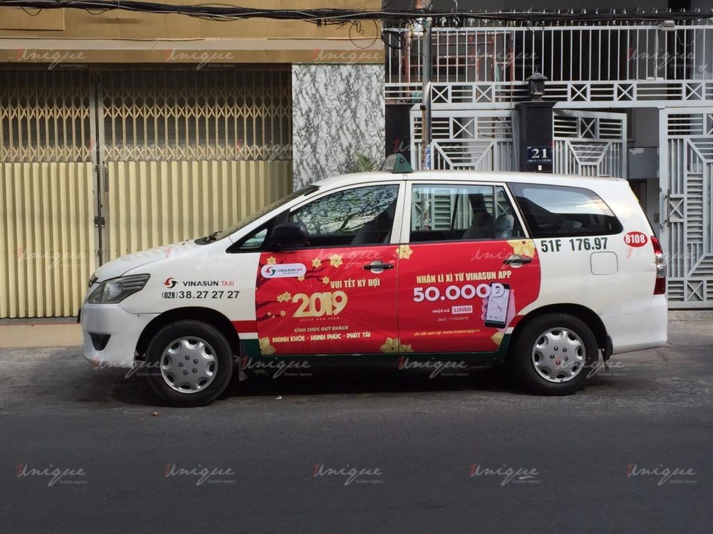 Dịch vụ quảng cáo trên taxi VinaSun